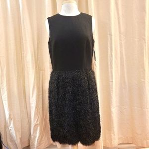 Per Se Women's Dress Size 10 Black with Fuzzy Bottom